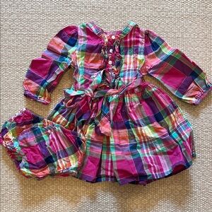 Ralph Lauren Multicolor Madras Girls Dress